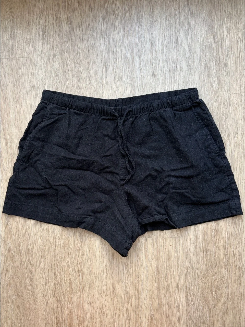 GAP Black Elastic Drawstring Shorts
